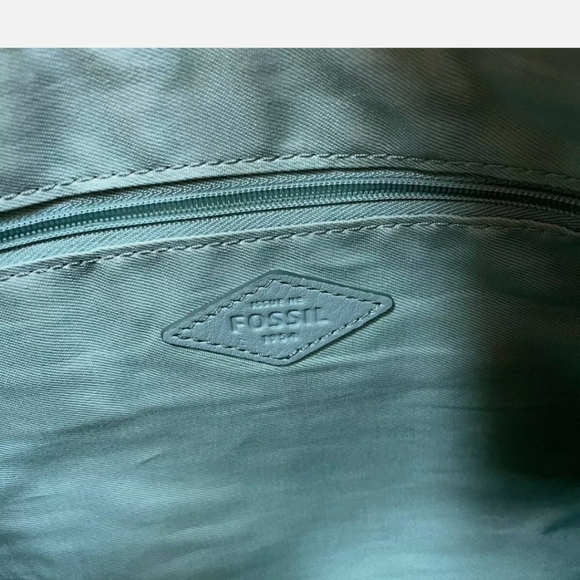 Fossil Tinsley Leather Crossbody Misty Ocean Jade - Picture 10 of 12